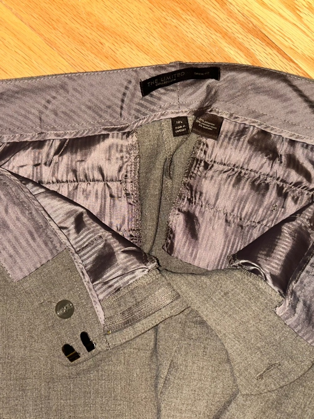The Limited Drew Fit Brown Boot-Cut Dress Pants - Picture 3 of 3